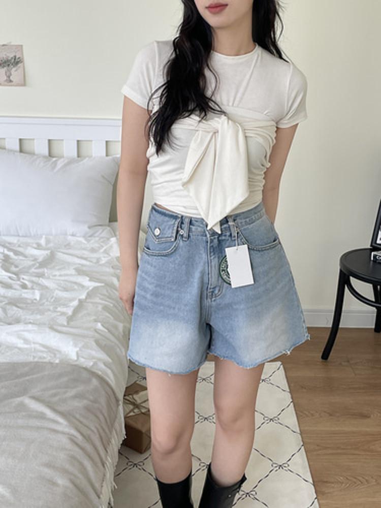 코니 리본 탑 세트 티셔츠 3col