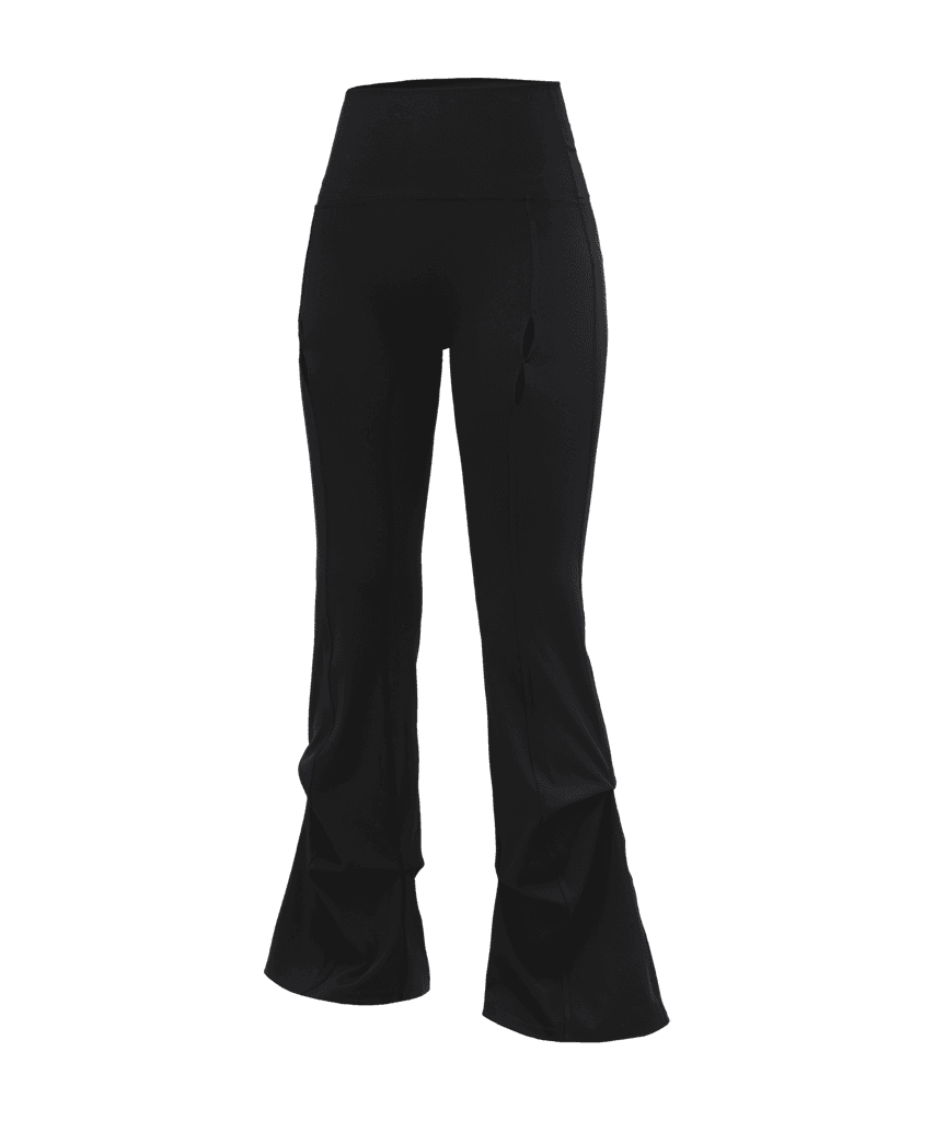 (9/25 Restock, 순차배송) Slit Hole Bootcut Pants / Black