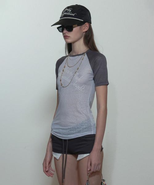 Missing Angel Linen Tee Gray/Charcoal