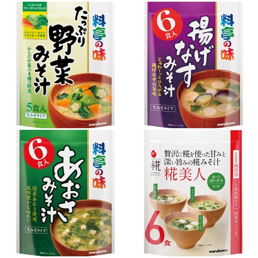 마루코메 요정의 맛 생 미소 파우치타입 시리즈 튀김가지, 파래, 야채 듬뿍, 누룩