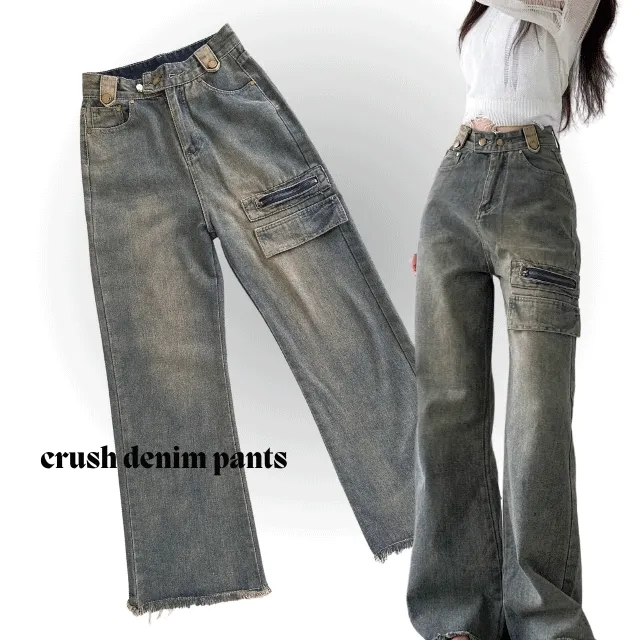 [미친 디테일] 핏도 예뻐요, 지퍼 사이드 포켓 와이드핏 부츠컷 데님