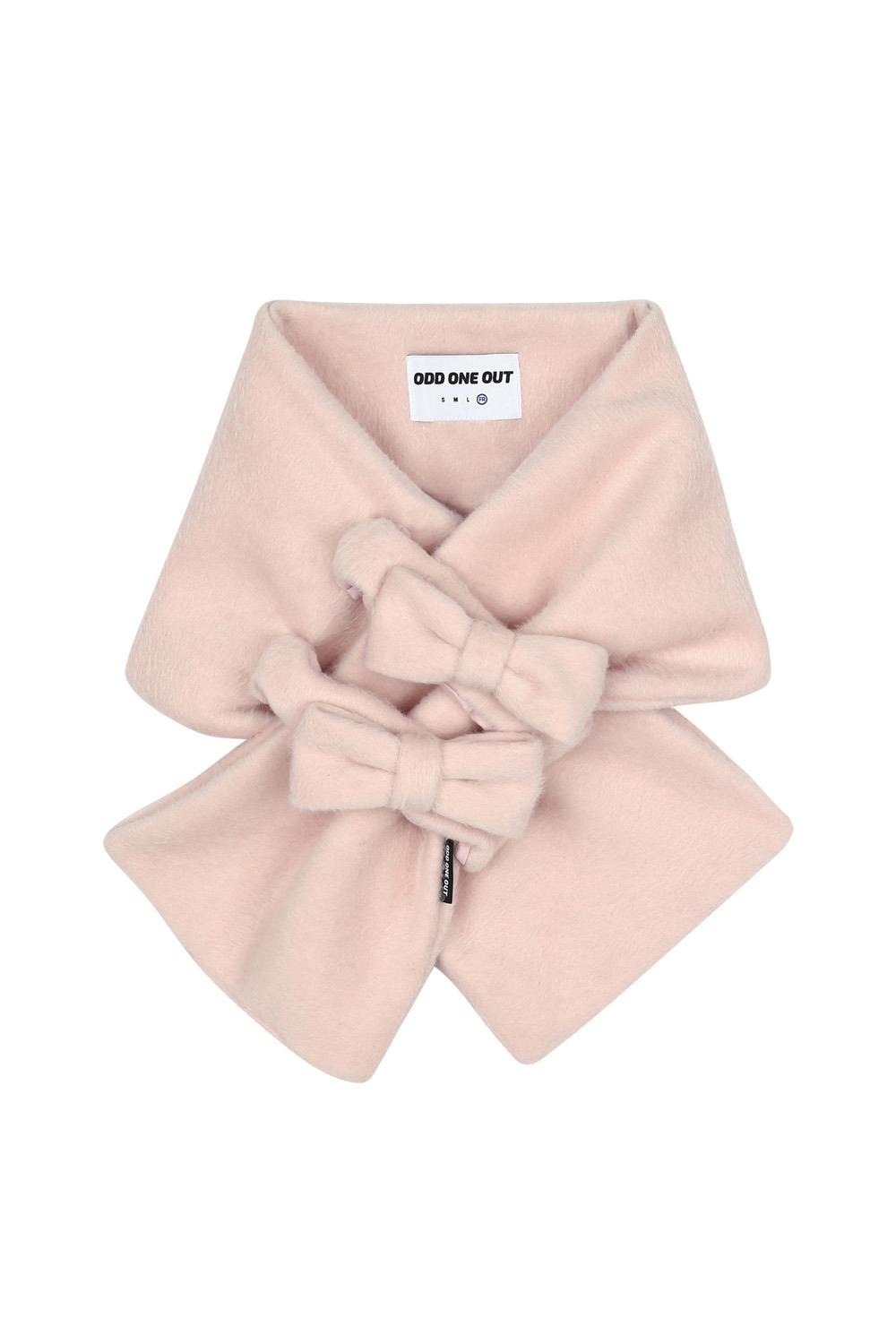 LONG HAIR RIBBON MUFFLER PINK