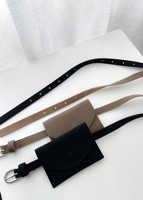 스웨이드 포켓 벨트 (2컬러)