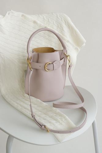 벌룬 소가죽 미니 바구니 원통 토트백 크로스 투웨이 가방 h3173