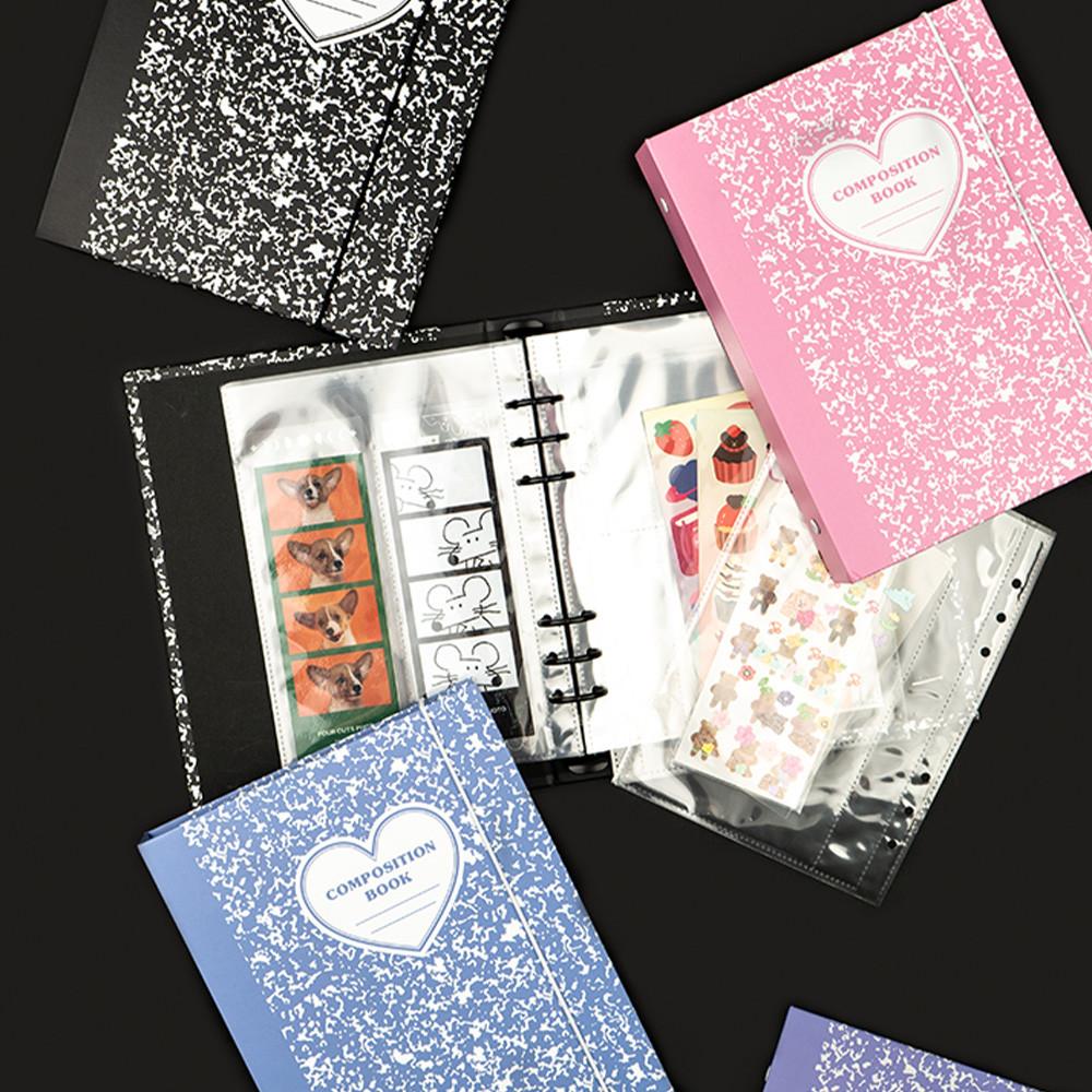 루카랩 A5 25R 컴포지션 멀티 앨범 북 / 포토카드 바인더 포카바인더 콜북 포켓 앨범