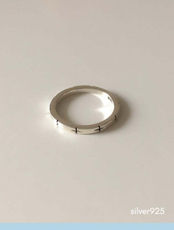 simple cross ring (silver925)