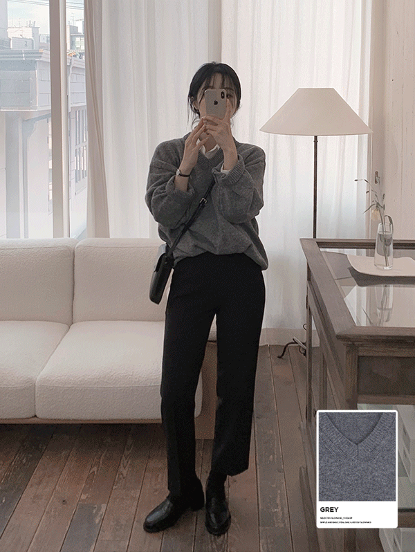 [문의폭주!] 팬톤 루즈핏 브이울니트 - 5 color (프리오더: 5~10일 소요)