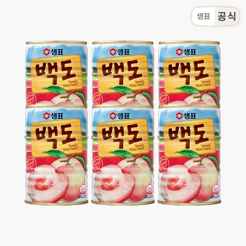 샘표 백도 400g 6개 / 황도 [원산지:상세설명에 표시]