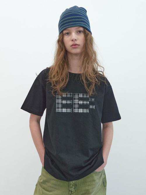 픽셀 로고 박시 티셔츠 (Black)