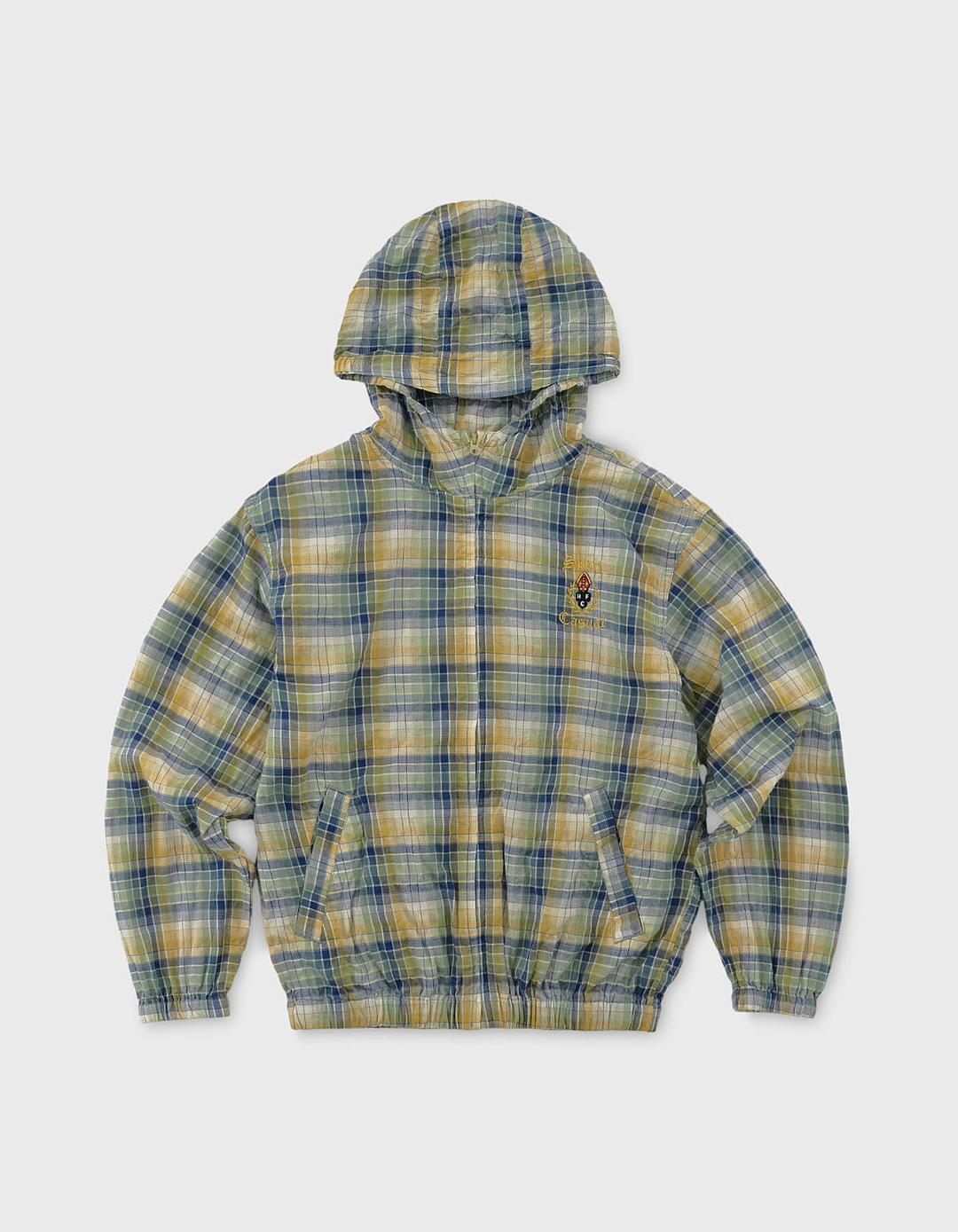 CHILDREN S&C CREST CHECKED ZIP-UP HOODIE / Yellow
