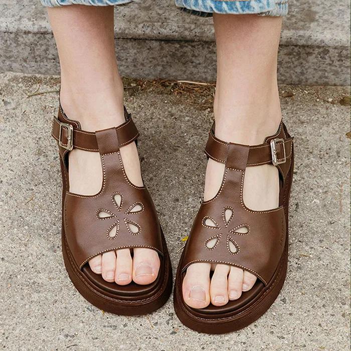 [단독]Maze 메이즈 플라워 T 스트랩 캐주얼 샌들_3color 5cm