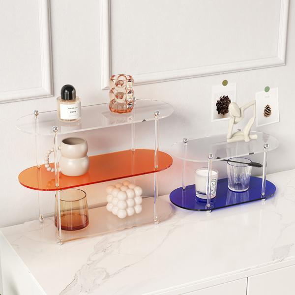 [집꾸혜택가]아크릴 선반 향수 트레이 화장품 진열 정리대 ㄷ자 테이블 수납 정리
