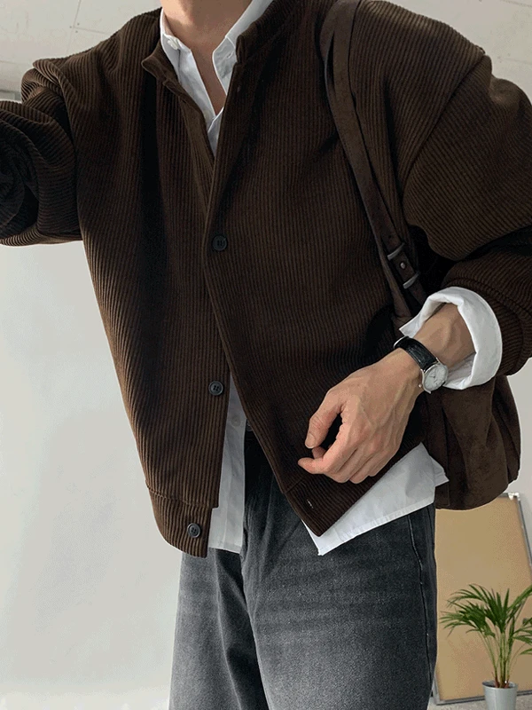 로어 코듀로이 크롭 가디건 (2color)