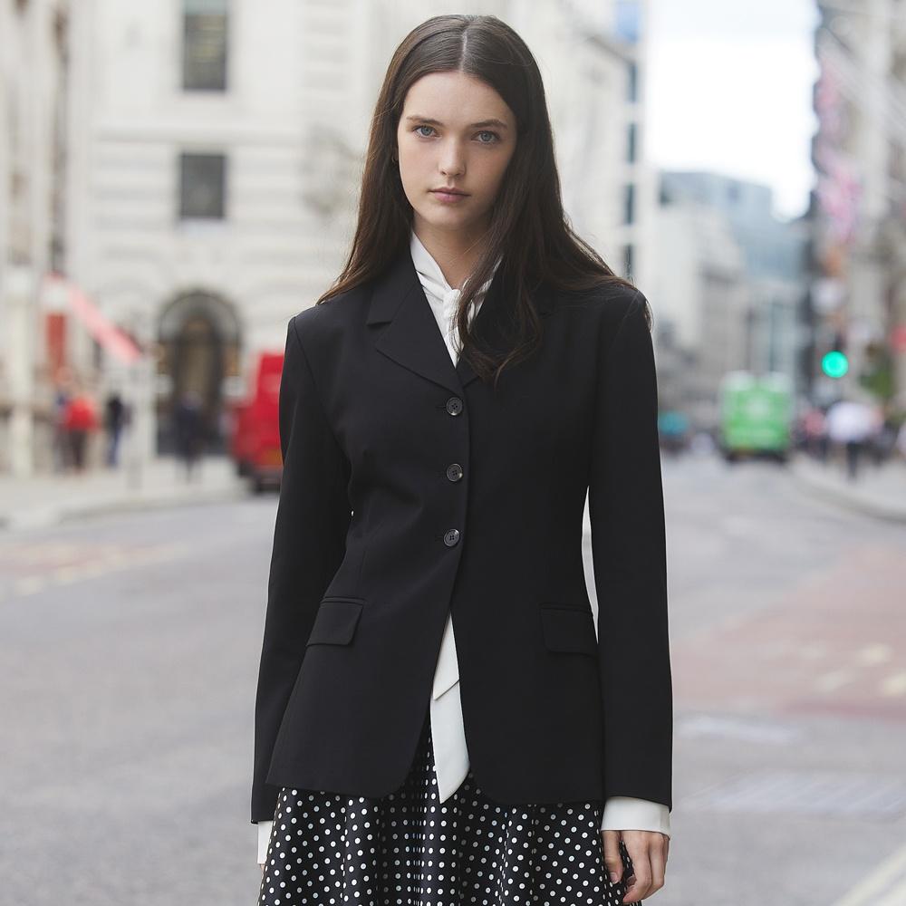 3BUTTON BLAZER_BLACK
