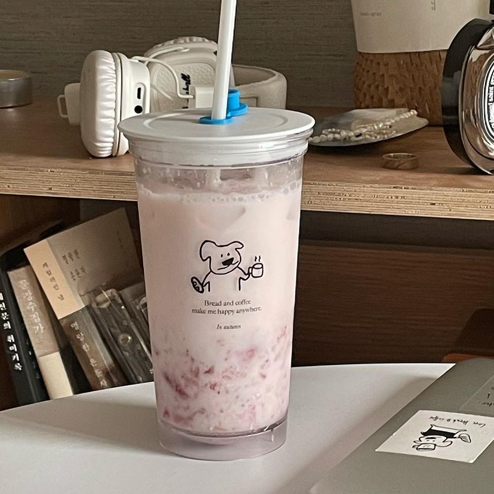 [가을에] 쿠키 투명리유저블 냉온겸용, 내열 텀블러 473ml
