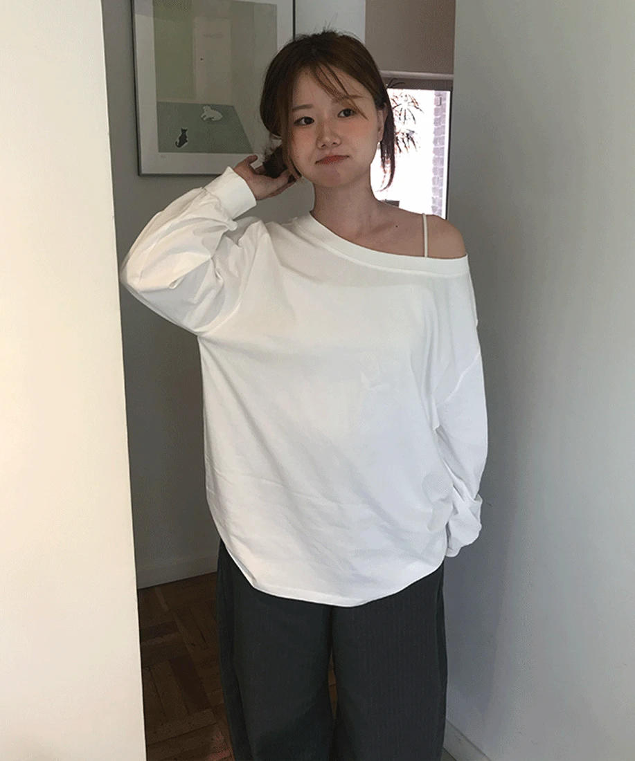 원숄더 데일리 롱슬리브