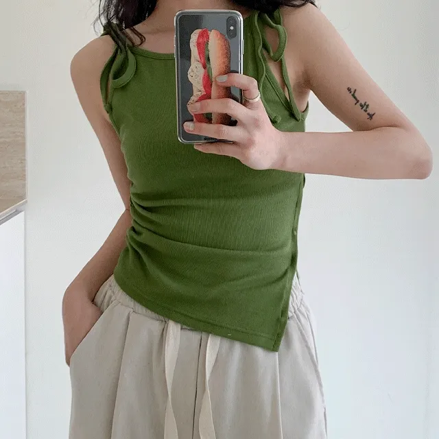 마일드 모달 언발 스트링 나시 3color