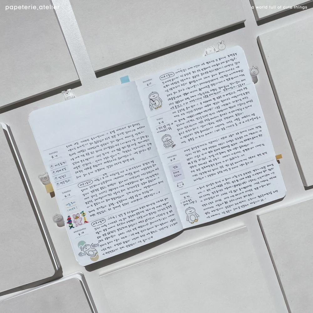 [빠뻬뜨히아뜰리에] PAPE diary / 2024 만년 다이어리 6개월형