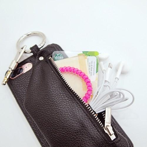 포켓 키링 아이폰 케이스 지갑형 폰케이스 카드