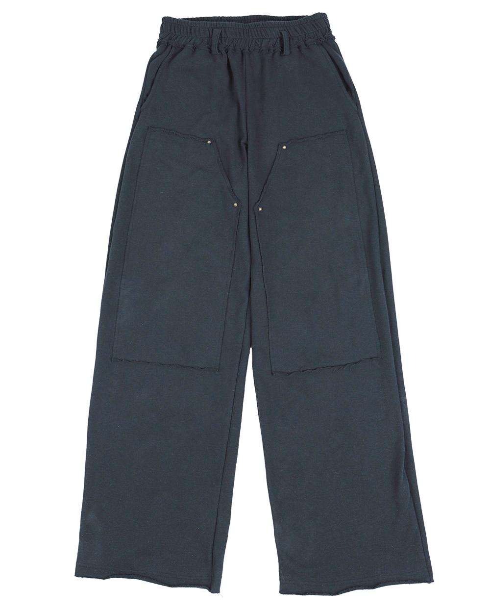 Grunge vintage set - up pants ( black )