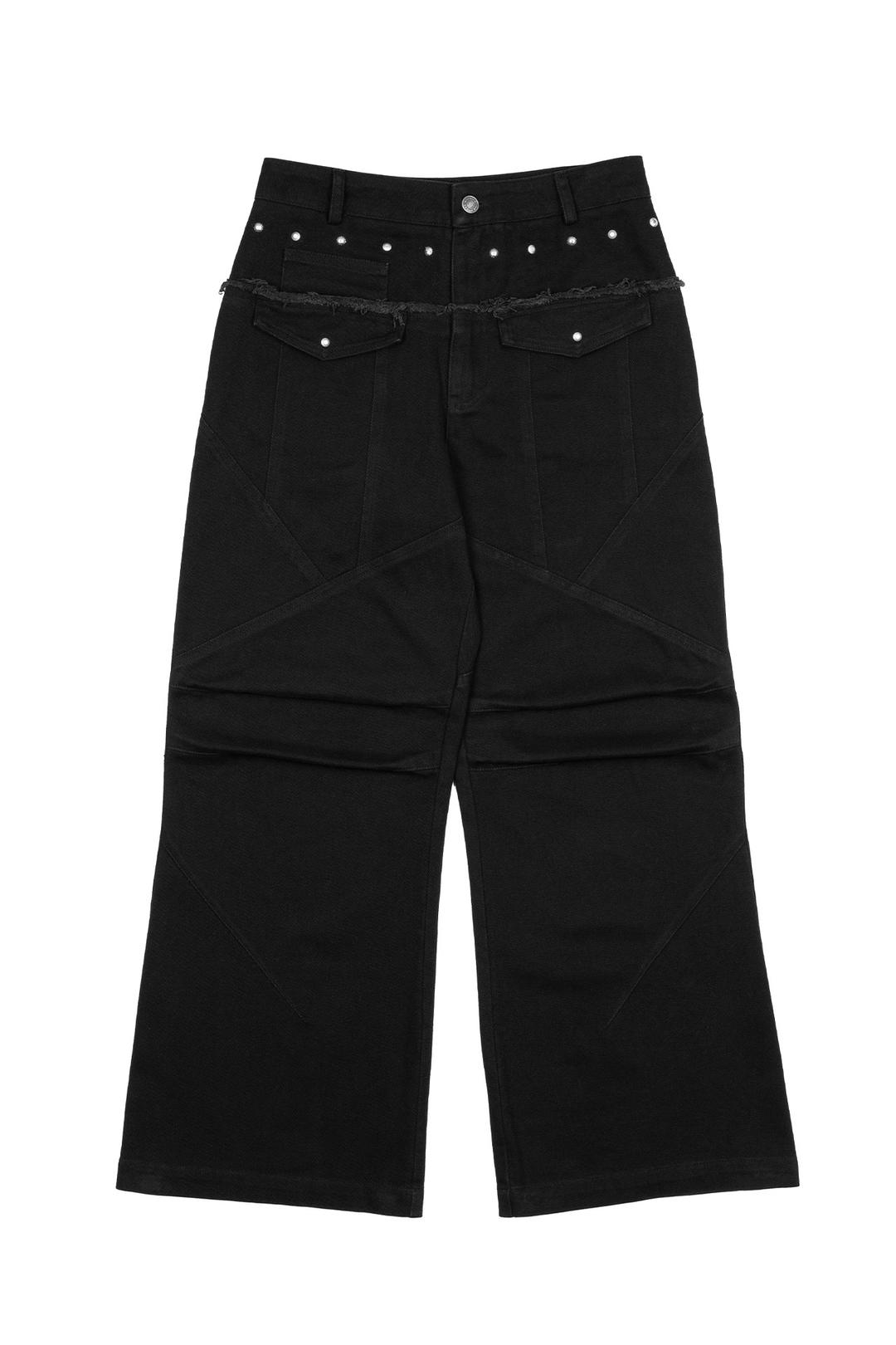Washing Panel Stitch Pants Black [pre-order 예약발송 09/19]