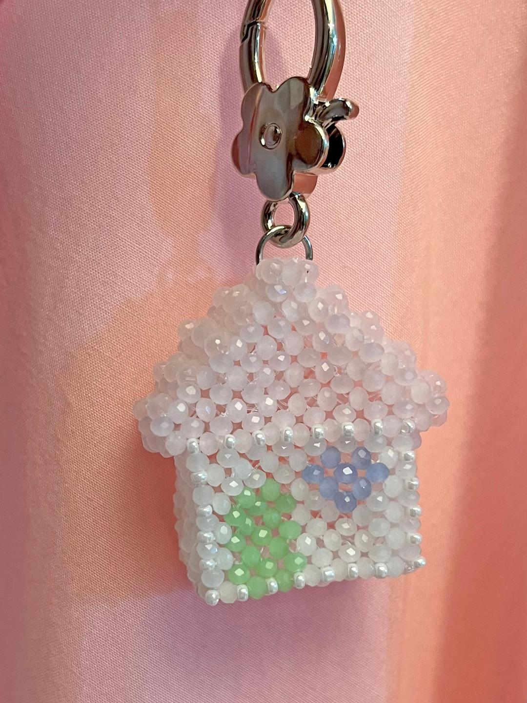 (Swingset) Pink House Key Ring