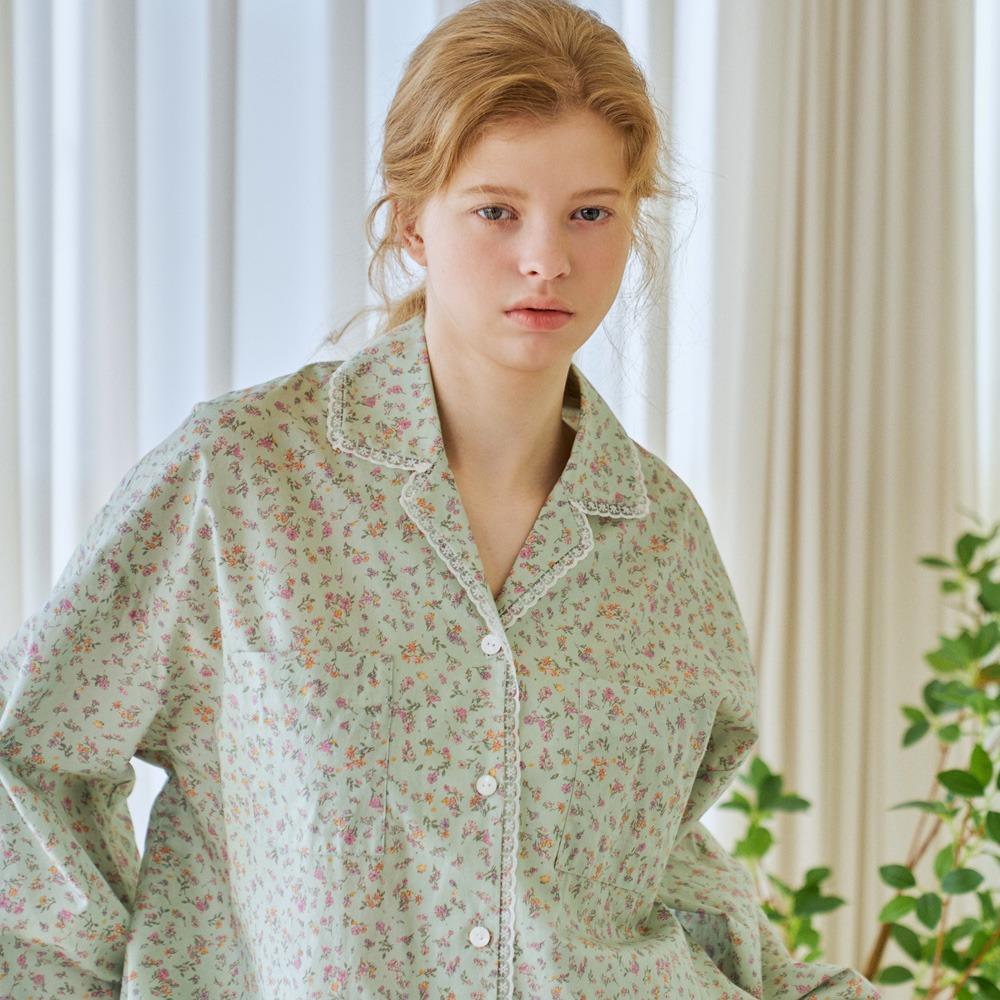 이린 긴팔 여성페어 웜민트 (40수)