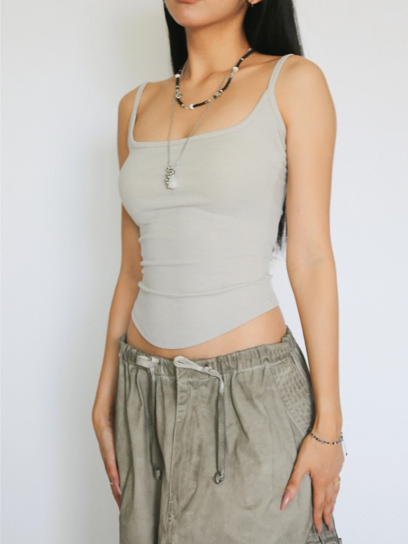 커버 세미크롭 슬리브리스 (5 colors)