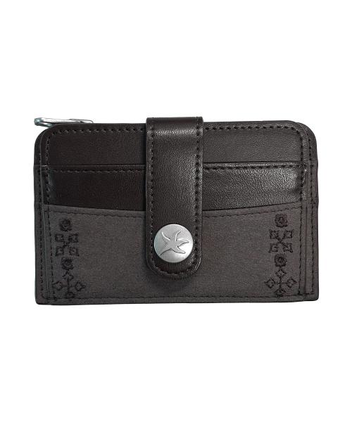 TCM suade buckle card wallet (brown)