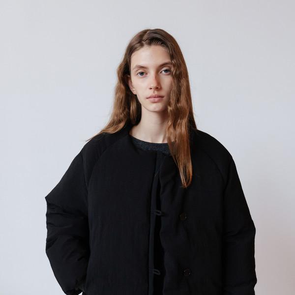 GOOSE DOWN PUFFER BLOUSON - BLACK