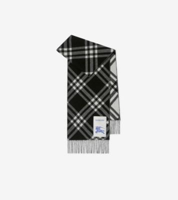チェック カシミアスカーフ (ブラック) | Burberry®公式サイト