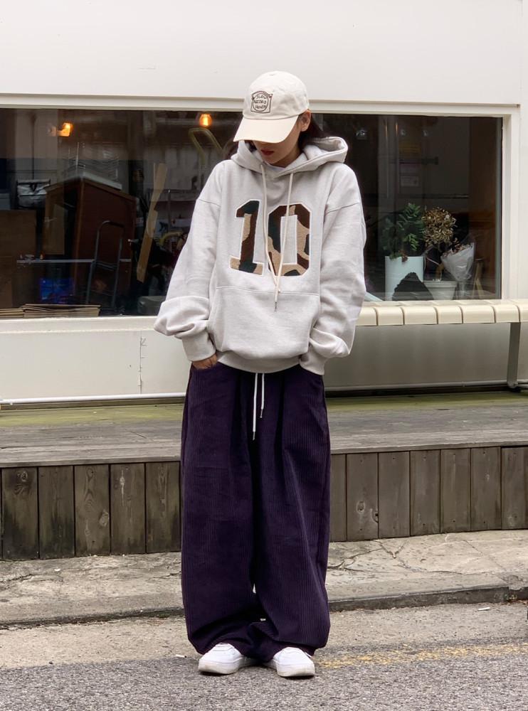 [남녀공용]기모 10 패치 후드티 /4color