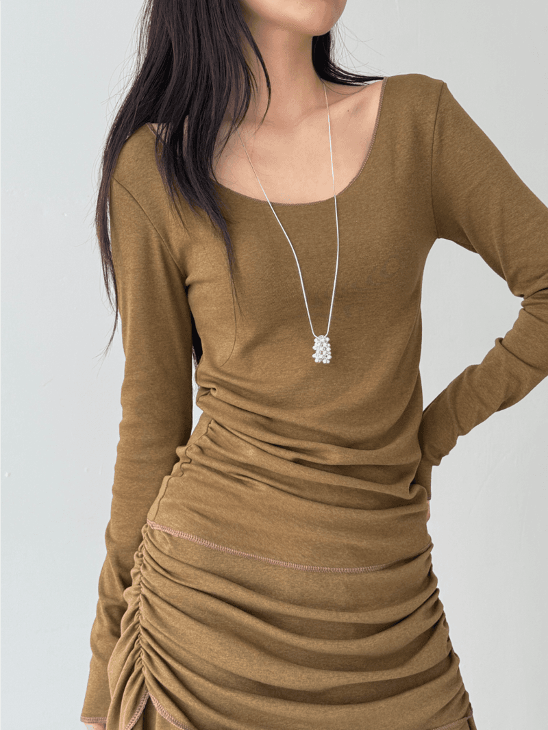 leaf long sleeve top (2color)