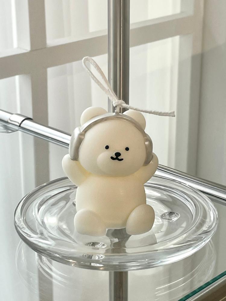 헤드폰 곰돌이 캔들 연말선물 오브제캔들 라이트업 스튜디오