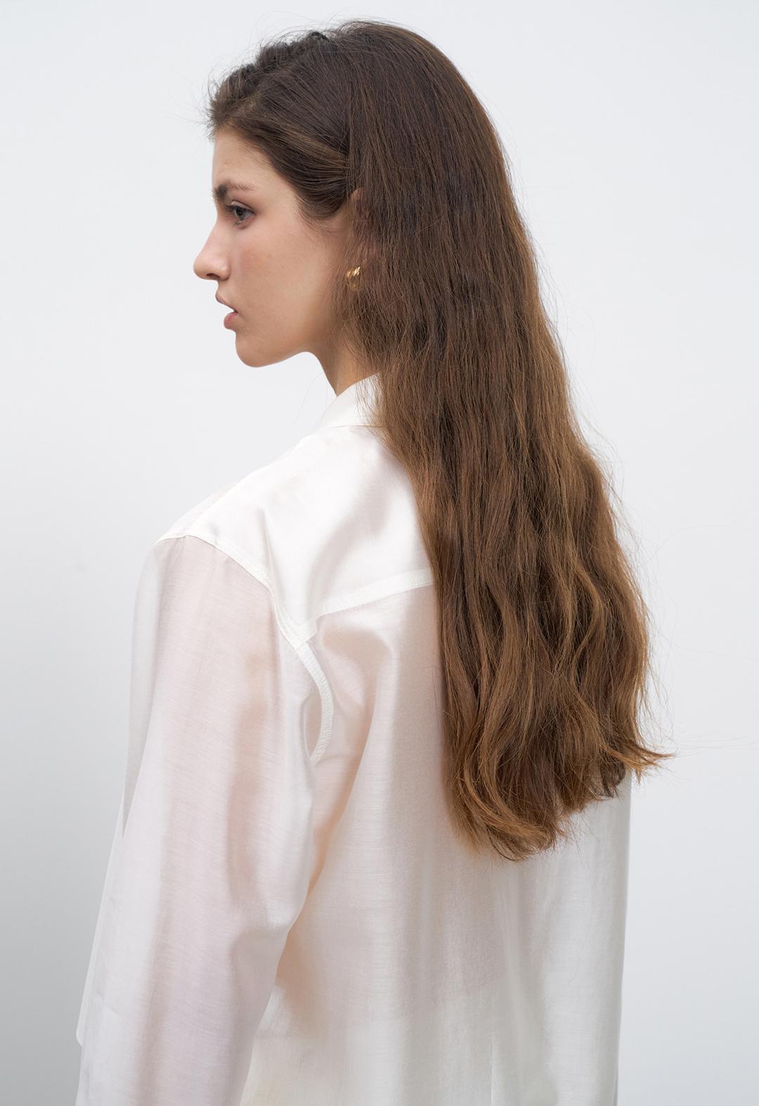 See-through Crop Shirt