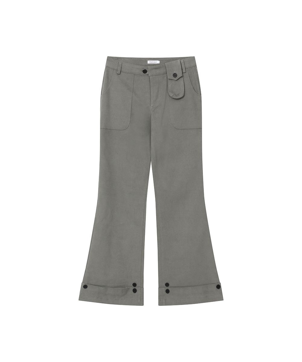 [9월 22일 발매] Mini pocket button pants  GREY