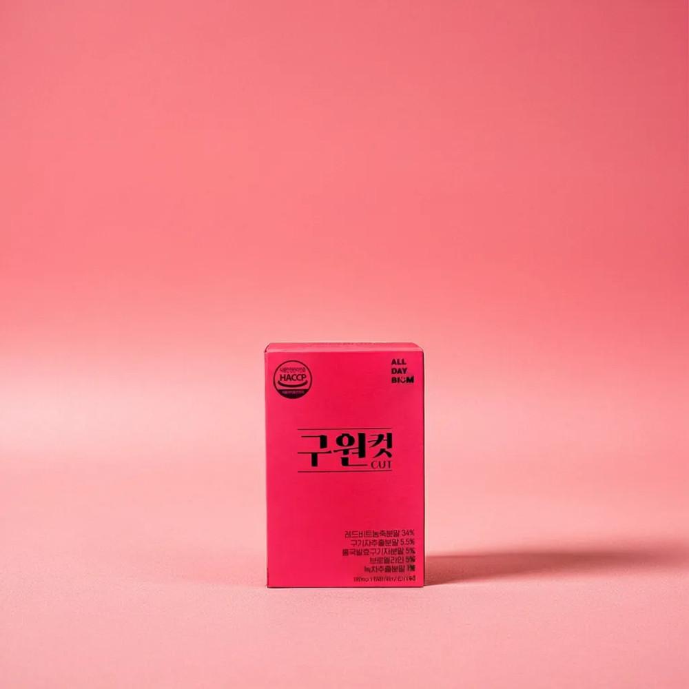 올데이비움 구원컷 30정 고함량 구기자 브로멜라인 레드비트 녹차