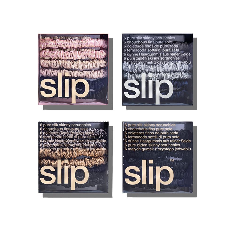 Slip 슬립 스키니 스크런치 멀티 블랙 미드나잇 레오파드 실크 헤어 머리끈 곱창밴드