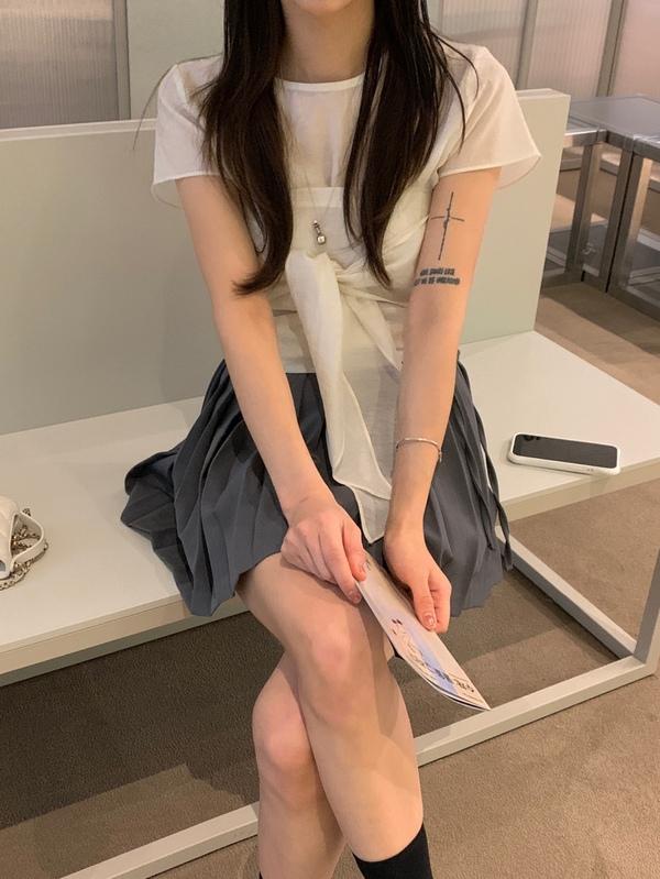 그랑블룸 [당일배송] 온프리 뷔스티에 블라우스 (3color)