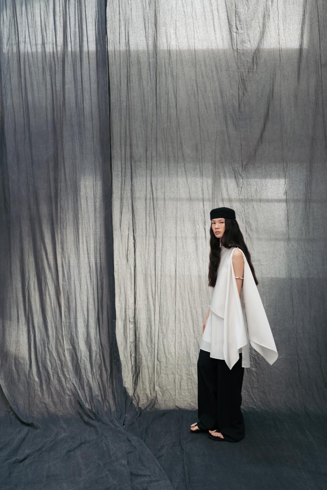 DAREL SCARF SKIRT (IVORY)