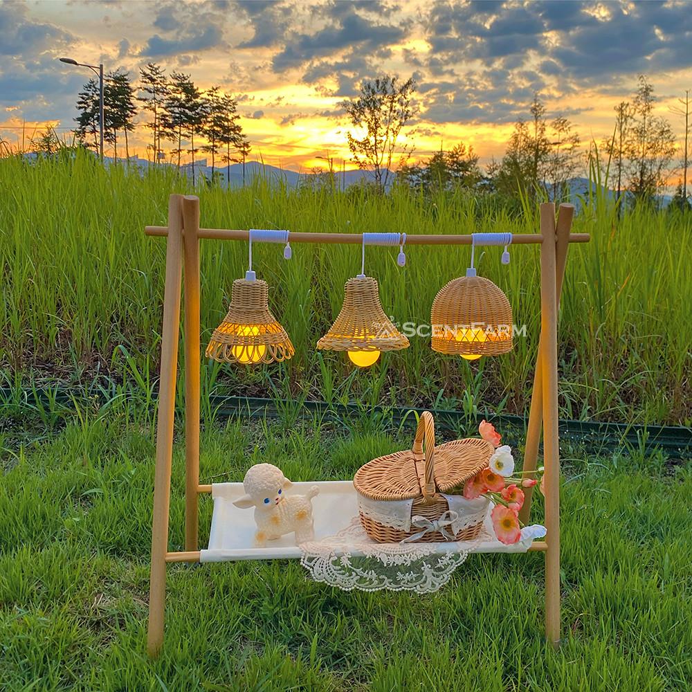 센트팜 라탄 갓등 조명 전등갓 등갓 당기는 전구