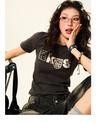 YOUNG STAGE Ekgs Check Letter Patch T-Shirt (3color)