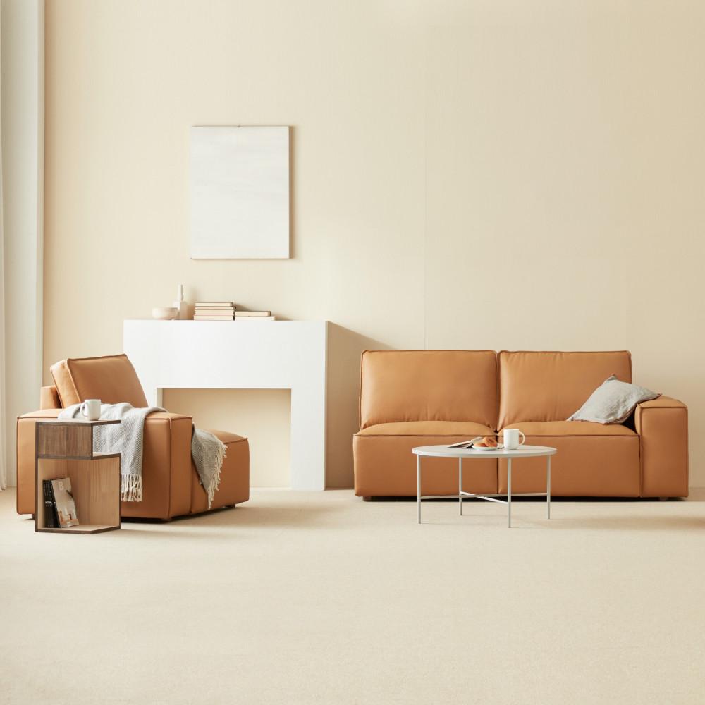 시스디자인 하운드 천연면피가죽 모듈 소파