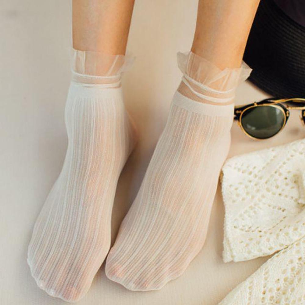 레이스양말 여성중목양말 시스루삭스 학생 예쁜양말