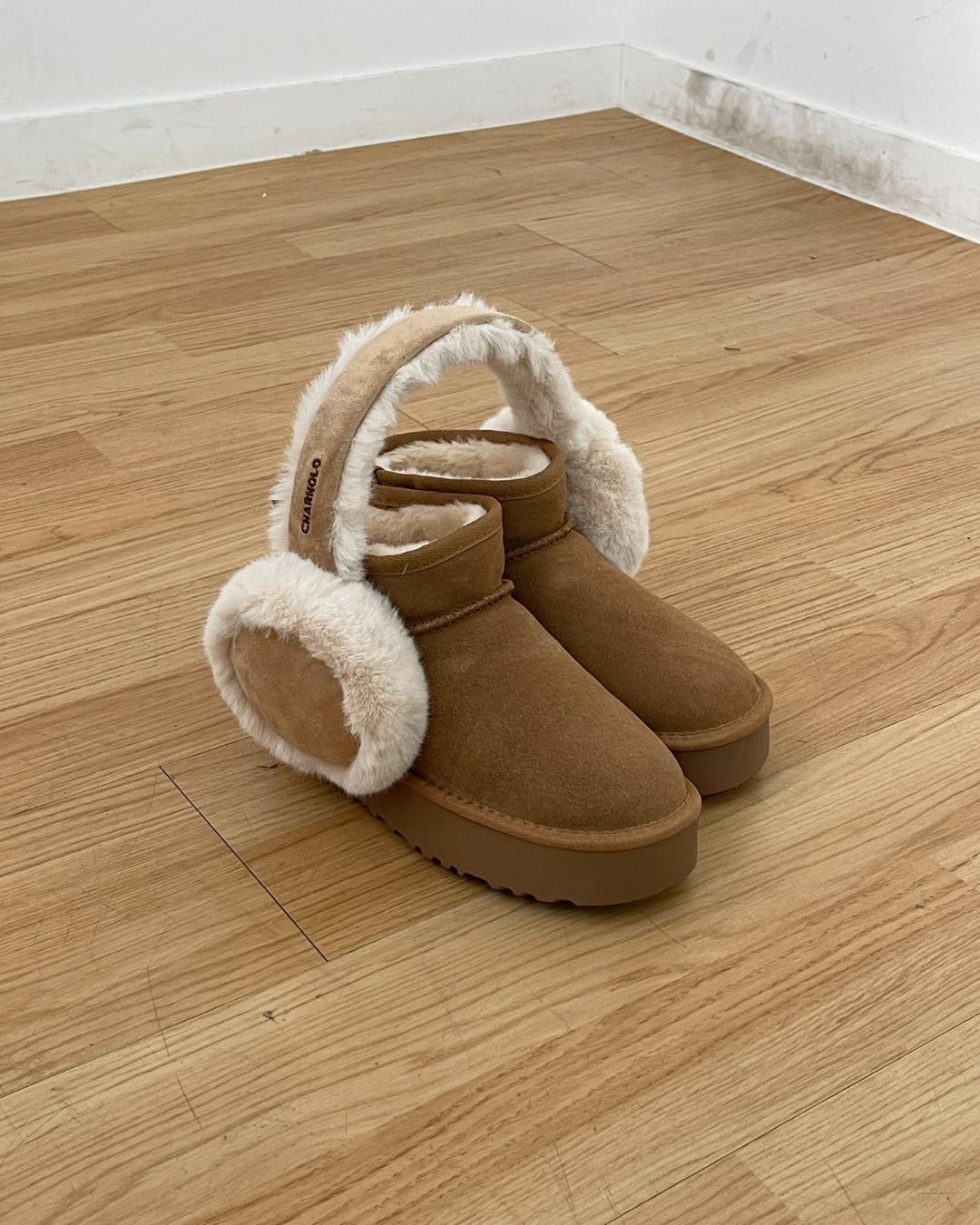 접이식 양털 어그 귀마개