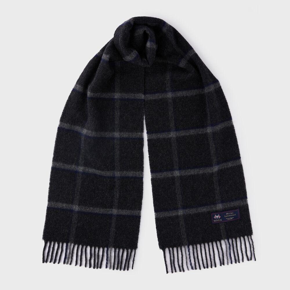 아브라함문 메리노울 머플러 25cm - 솔즈베리 차콜