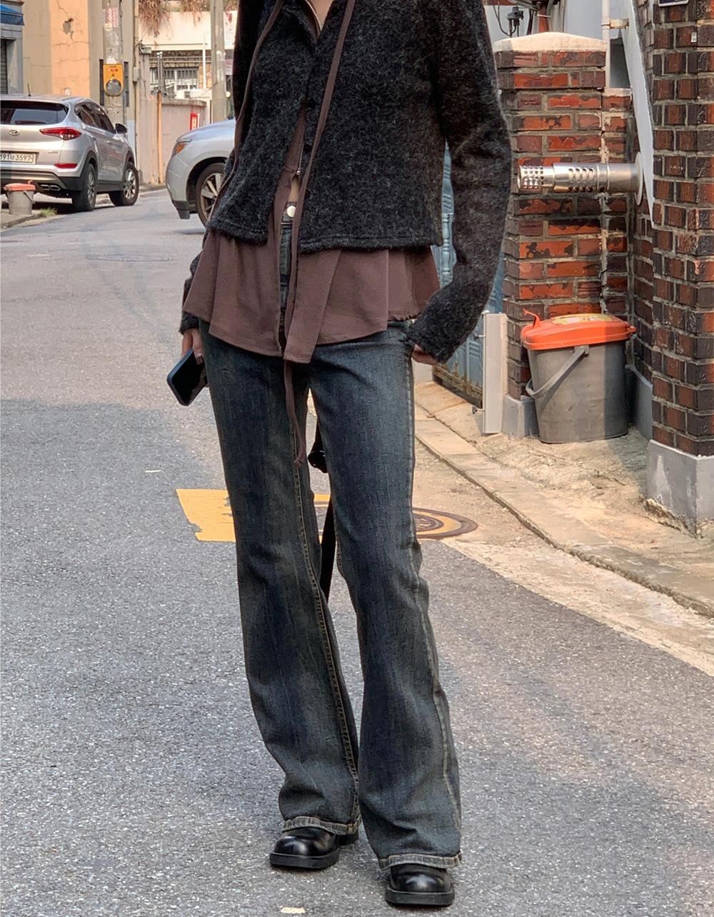 더티 부츠컷 denim