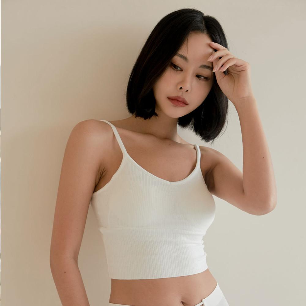 스테이 골지 일체형 롱 브라렛 브라탑 노와이어브라 패드일체형브라 편한브라