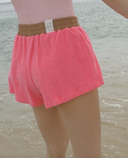 Towel Short Pants / Pink