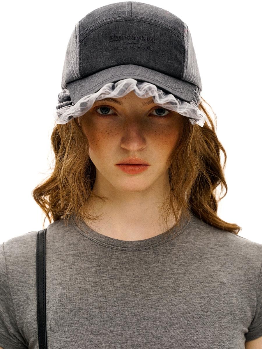 MOROMORO2 Lace Trim Versatile Baseball Cap (2color)